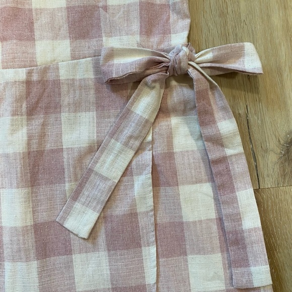 SweetSalt Faux Wrap Mauve Buffalo Plaid Dress Size S - Picture 3 of 13